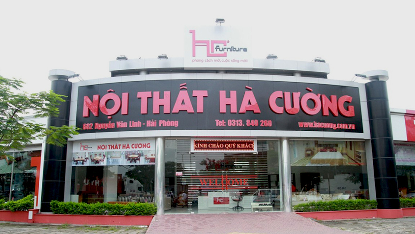 showroom nội thất ốp mặt tiền alu đẹp